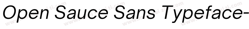 Open Sauce Sans Typeface字体转换